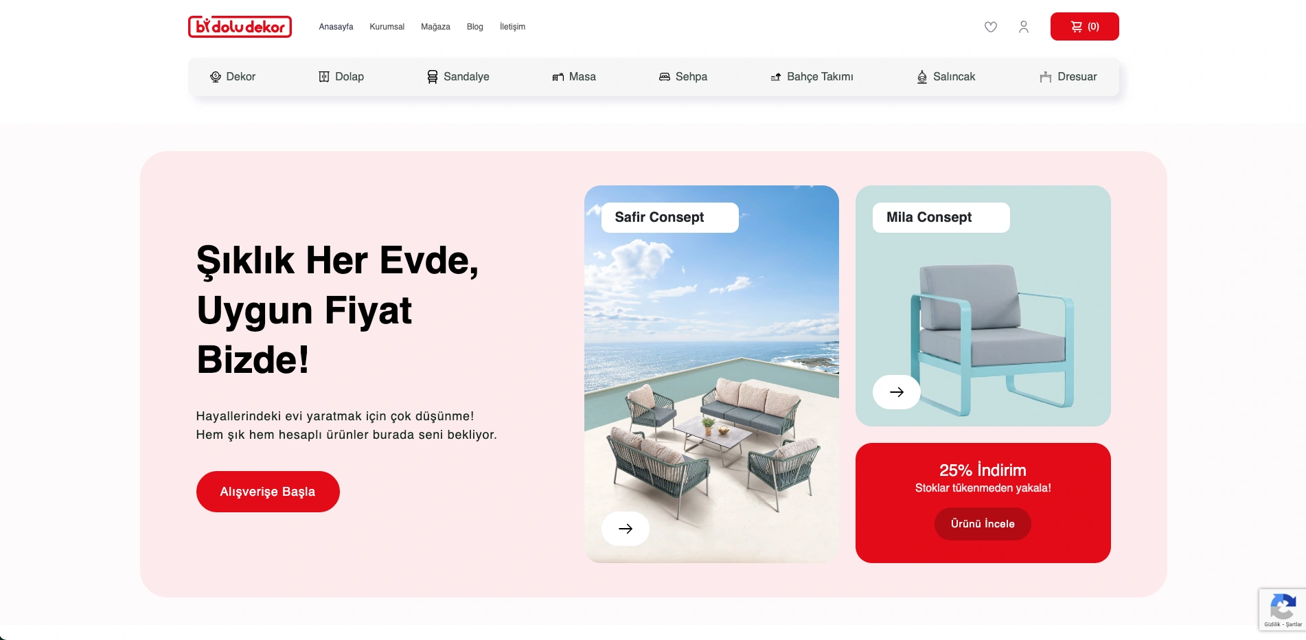bidoludekor E-ticaret Web Sitesi