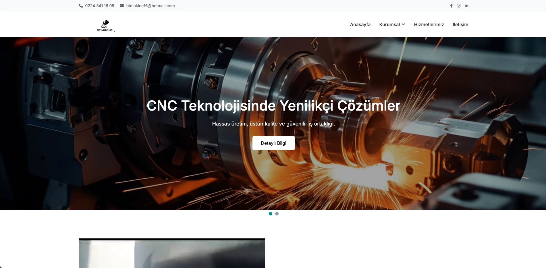 BT Makine Web Sitesi