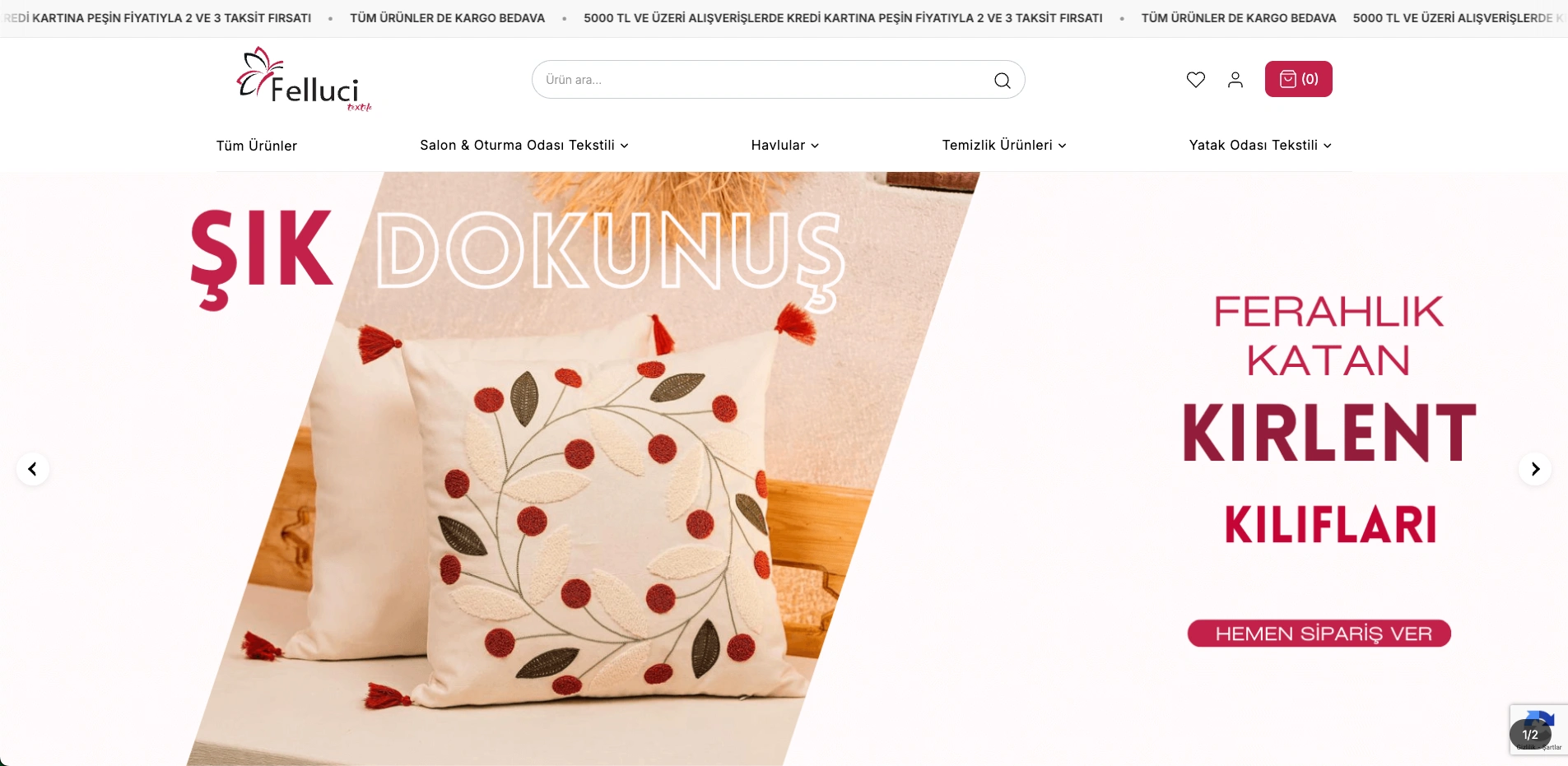 Felluci Tekstil E-ticaret Web Sitesi