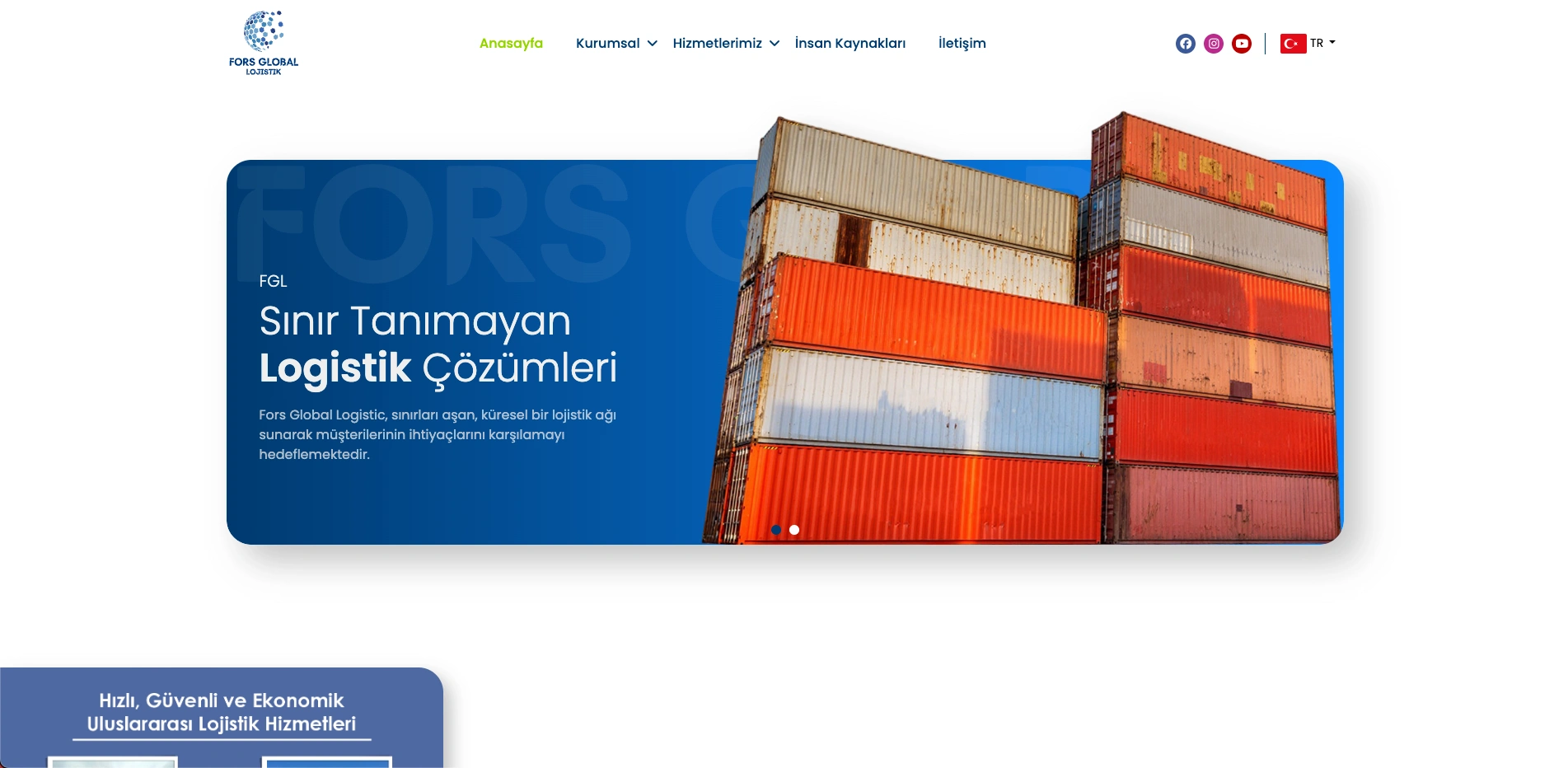 Fors Global Lojistik Web Sitesi