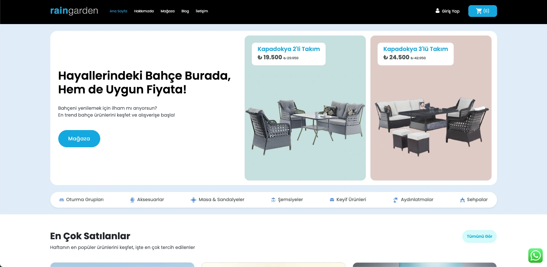 Raingarden E-ticaret Web Sitesi