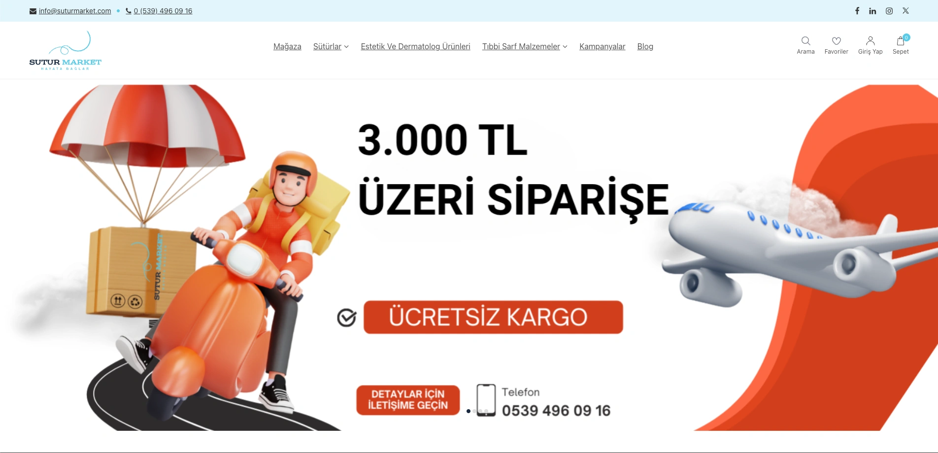Sütür Market E-ticaret Web Sitesi