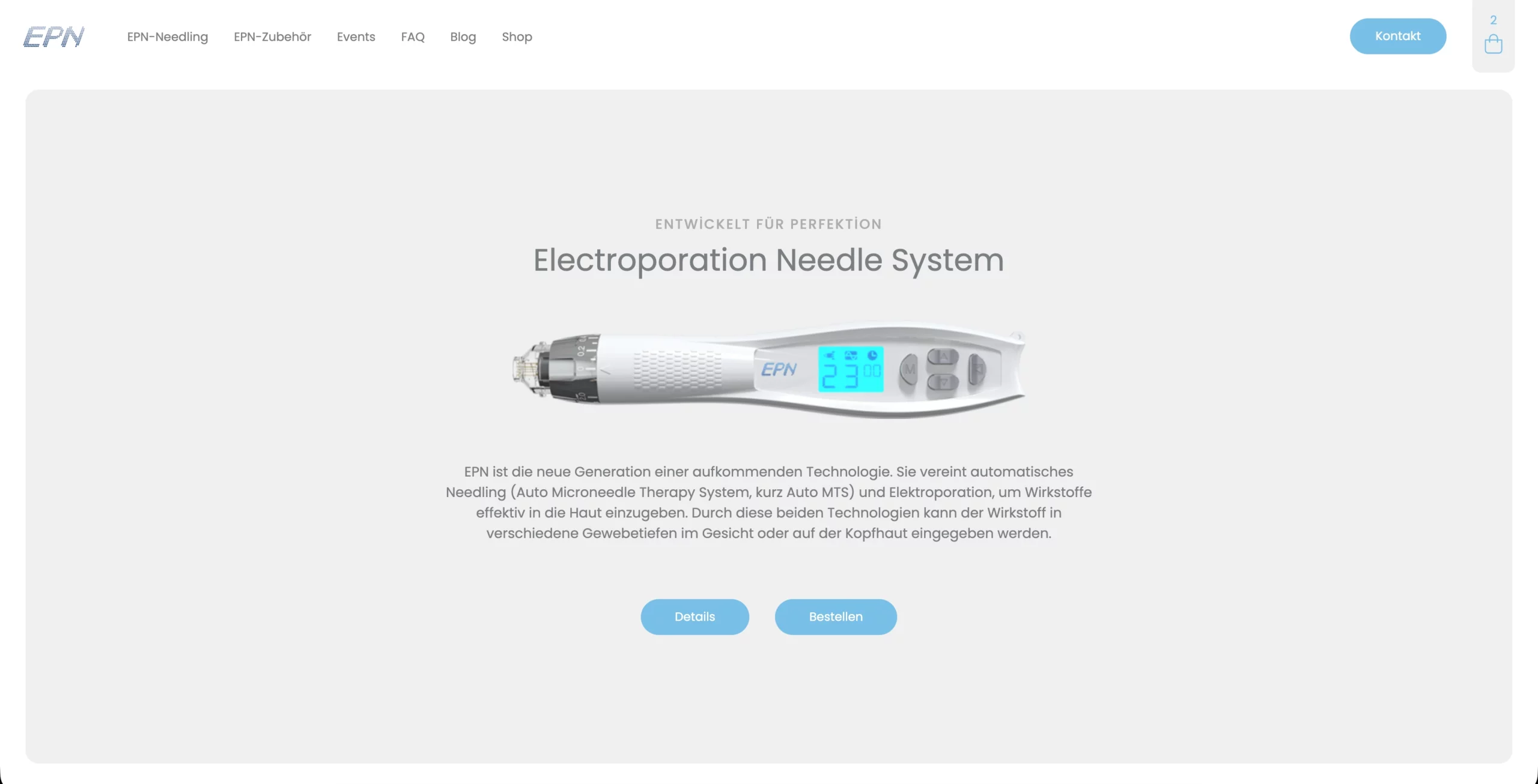 EPN Microneedling E-ticaret Web Sitesi