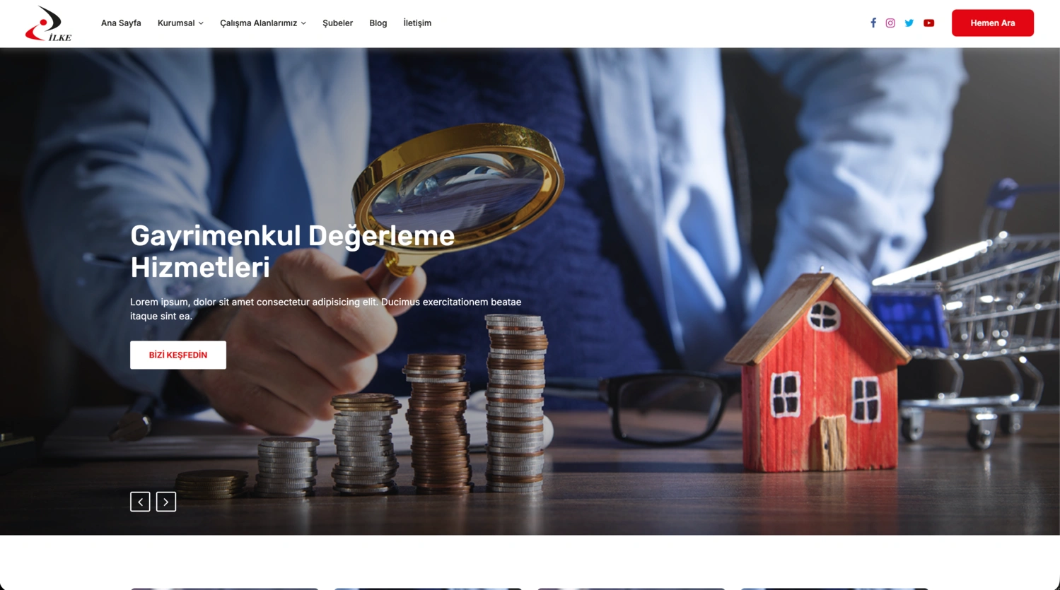 İlke Gayrimenkul Web Sitesi