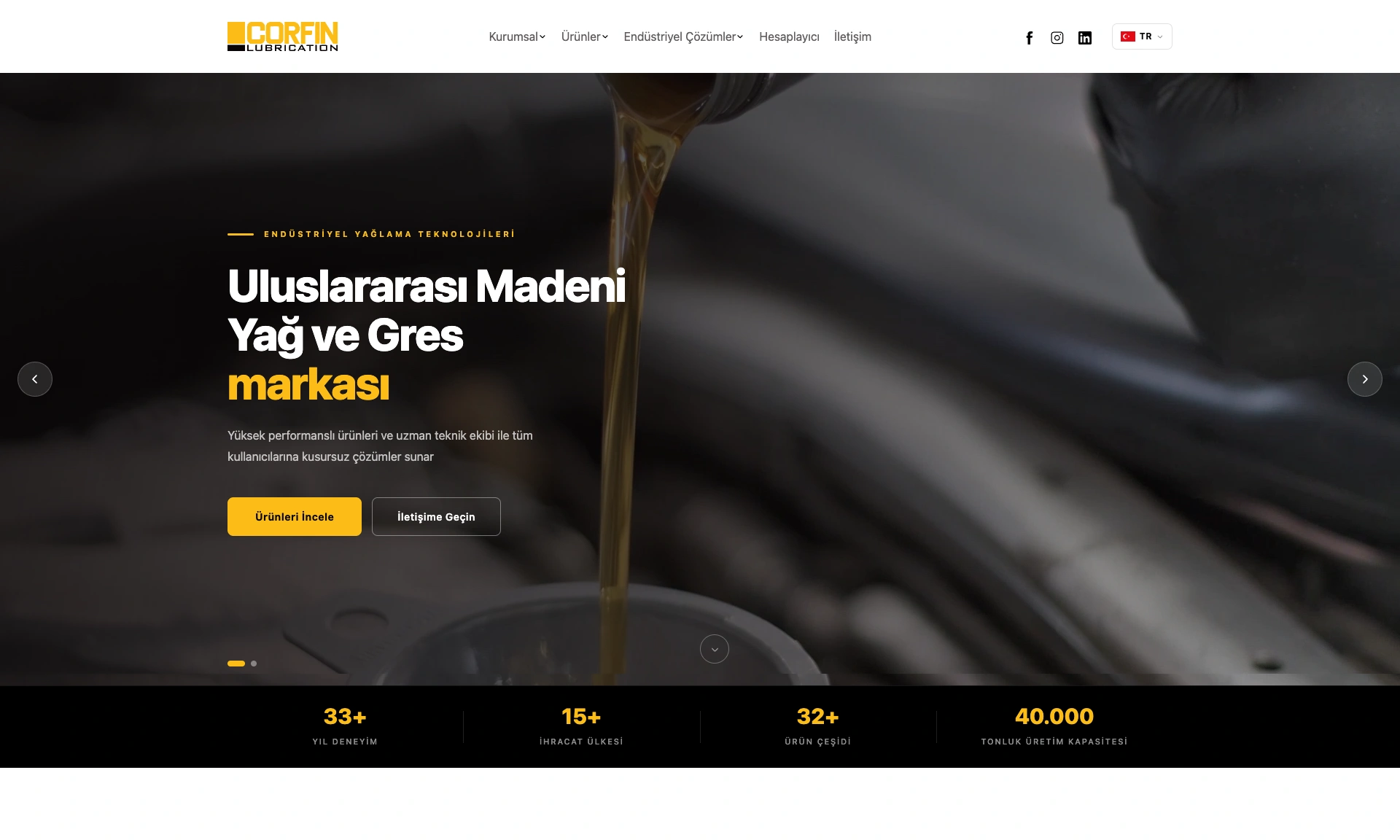 Corfin Lubrication Web Sitesi