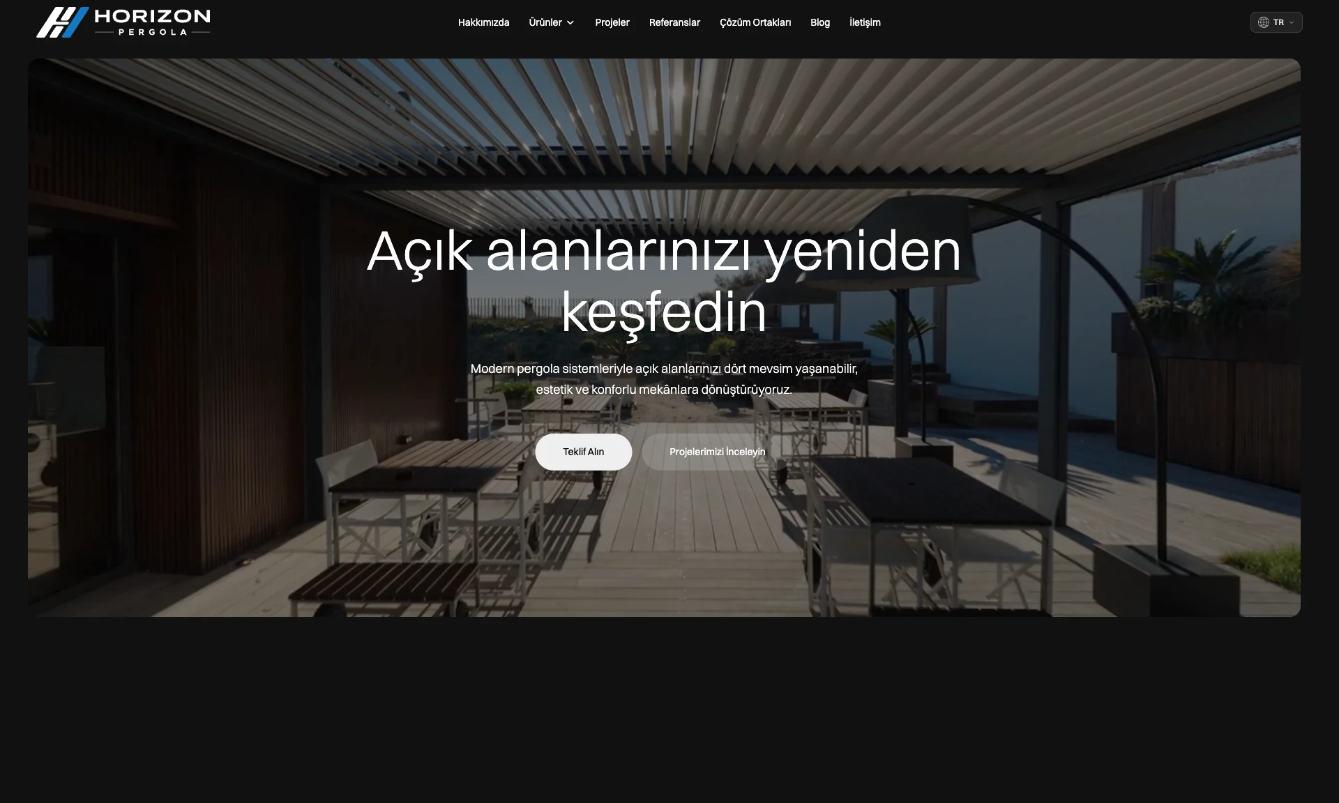 Horizon Pergola Web Sitesi